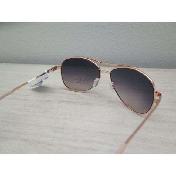 Jessica Simpson Aviator Sunglasses J106-RGLD Metal Frame Gray Gradient Lens - Picture 3 of 7